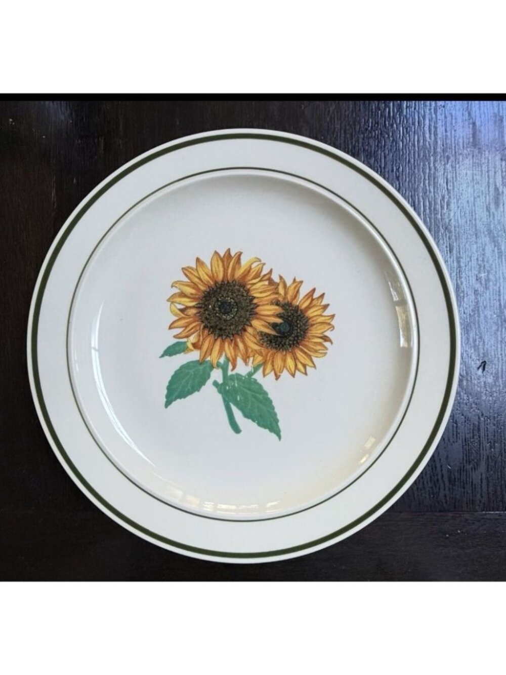 Sunflower Stoneware Dinner Plate Plate Summer Picnic Farmhouse‎ Garden Cottage